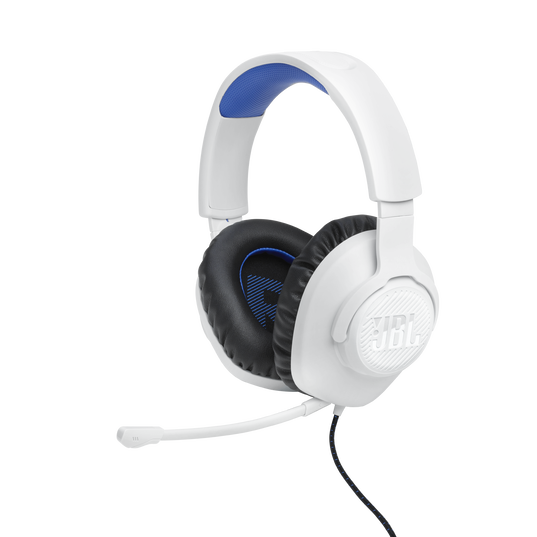 JBL Quantum 100P Console - White - Wired over-ear gaming headset with a detachable mic - Detailshot 3